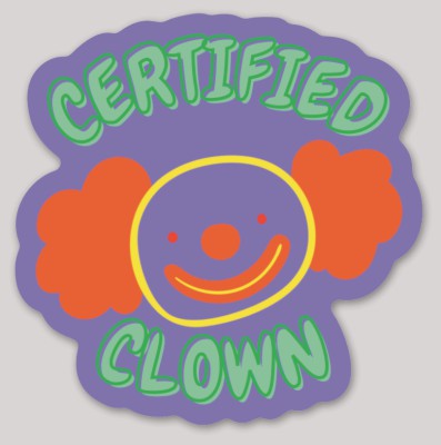 Certified Clown Sticker