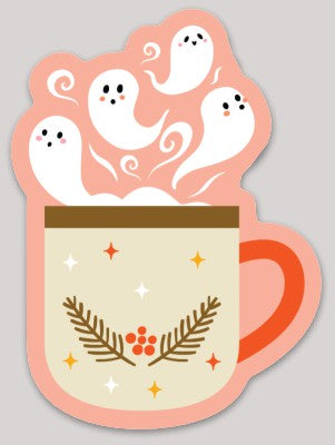 Cup of Ghosts Sticker