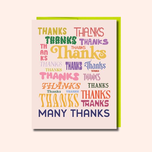 Many Thanks – Thank You Card
