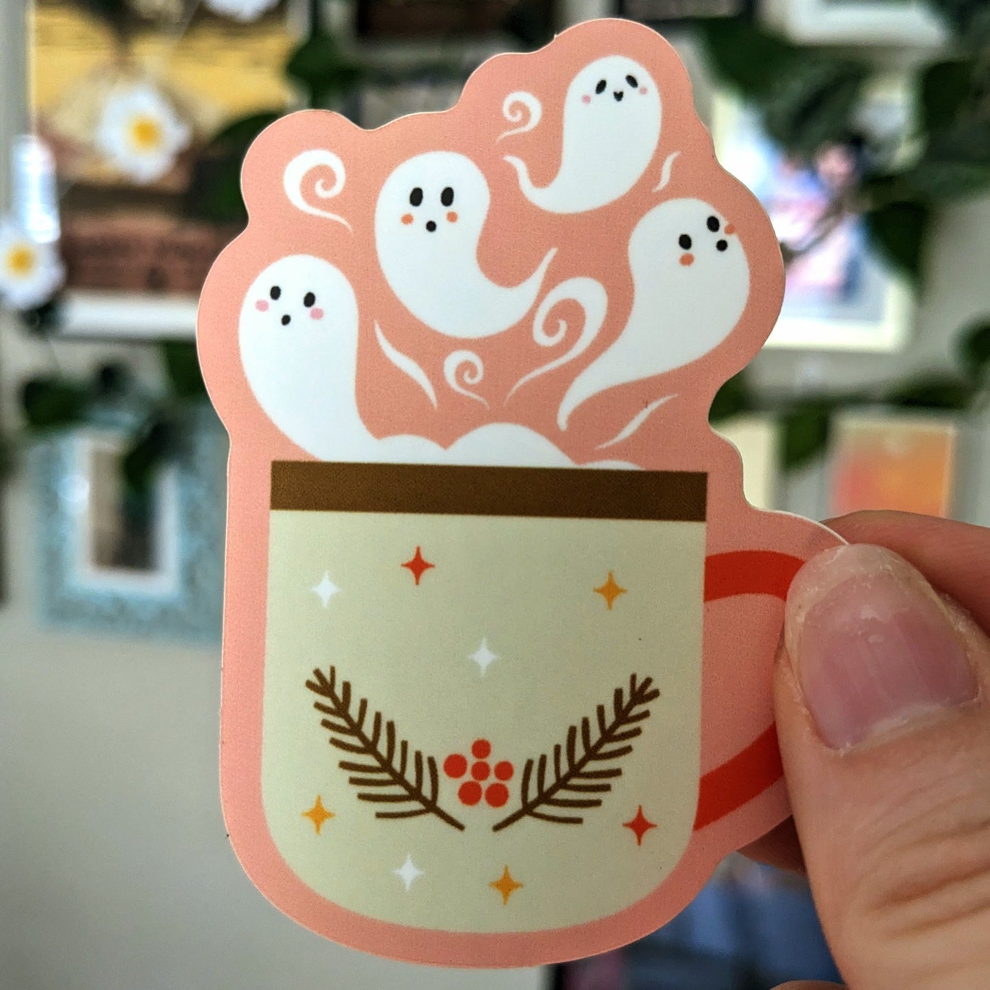 Cup of Ghosts Sticker