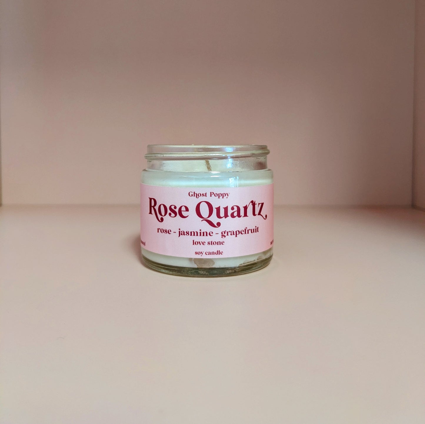 Rose Quartz Mini Candle