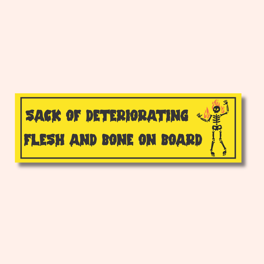 Sack Of Deteriorating Flesh On Board Car Magnet