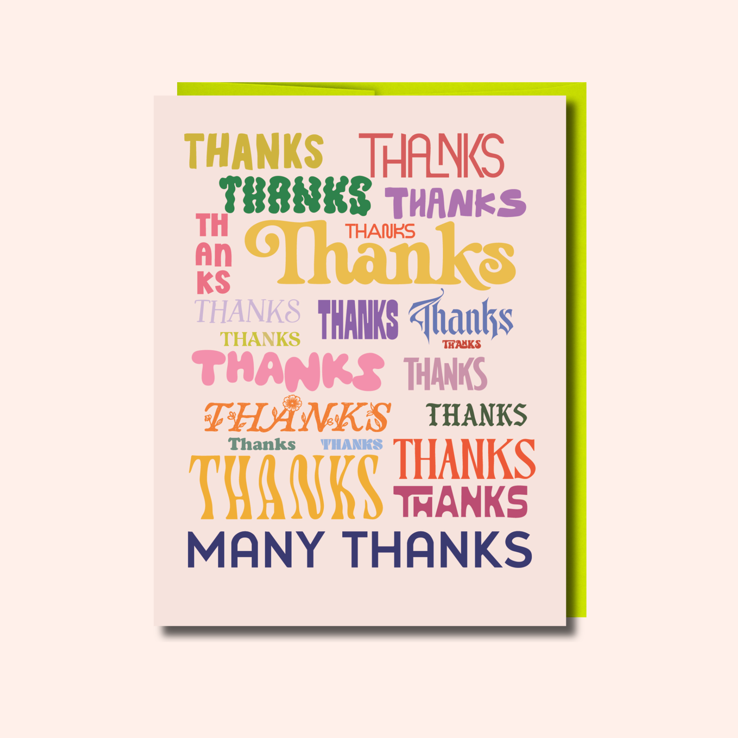 Many Thanks – Thank You Card