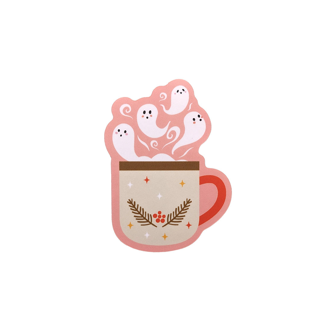 Cup of Ghosts Sticker