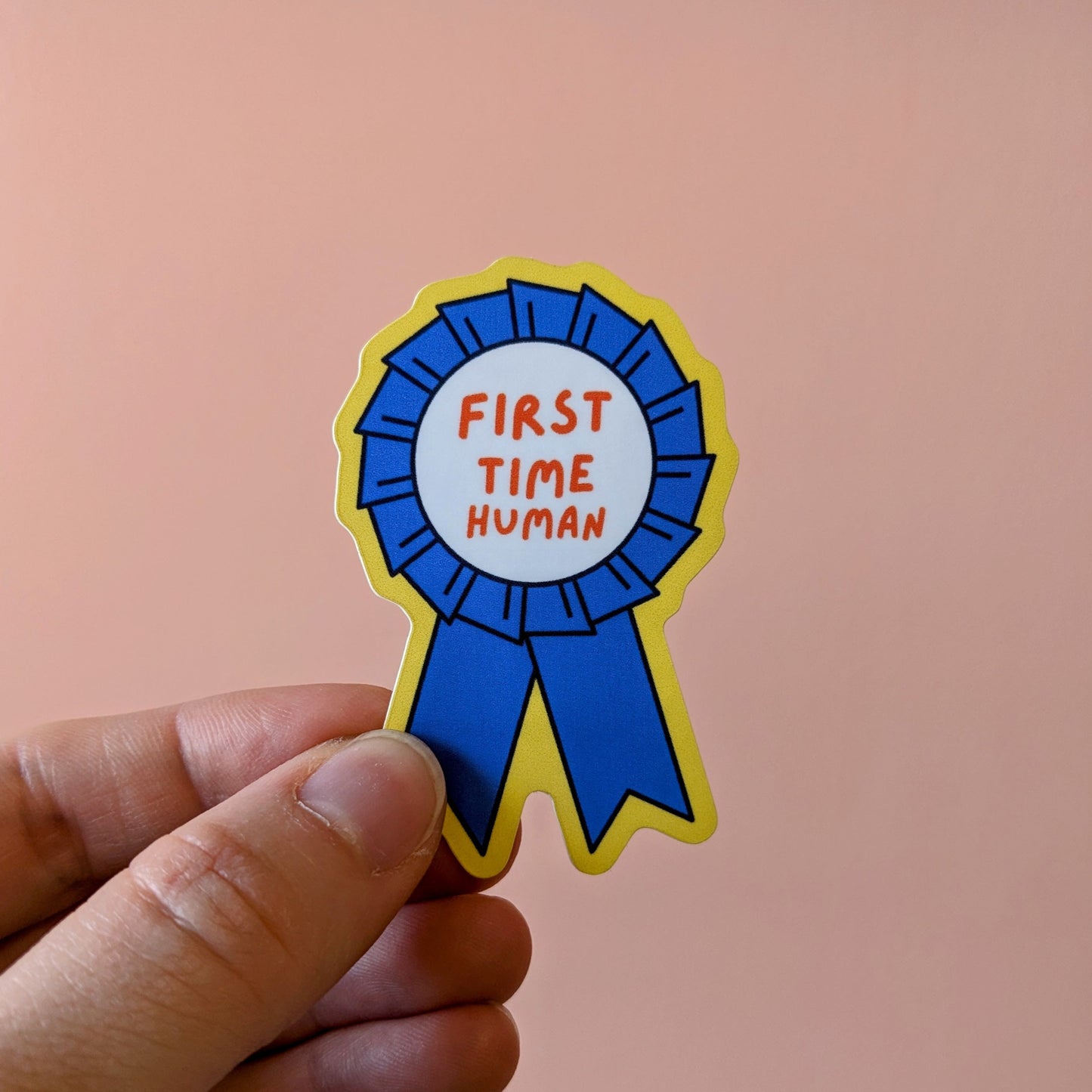 First Time Human Sticker