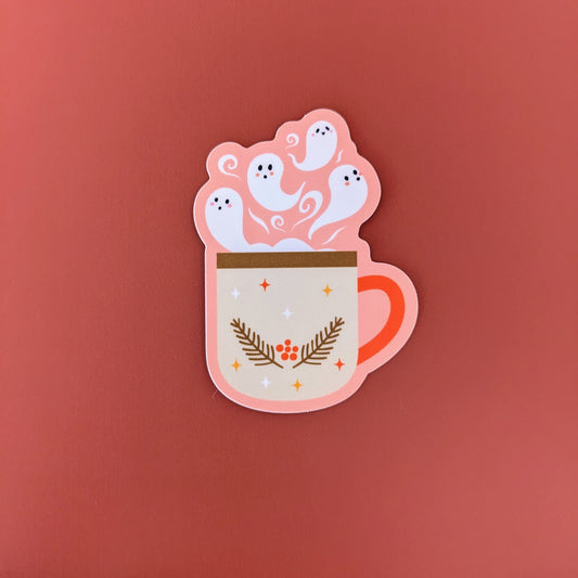 Cup of Ghosts Sticker