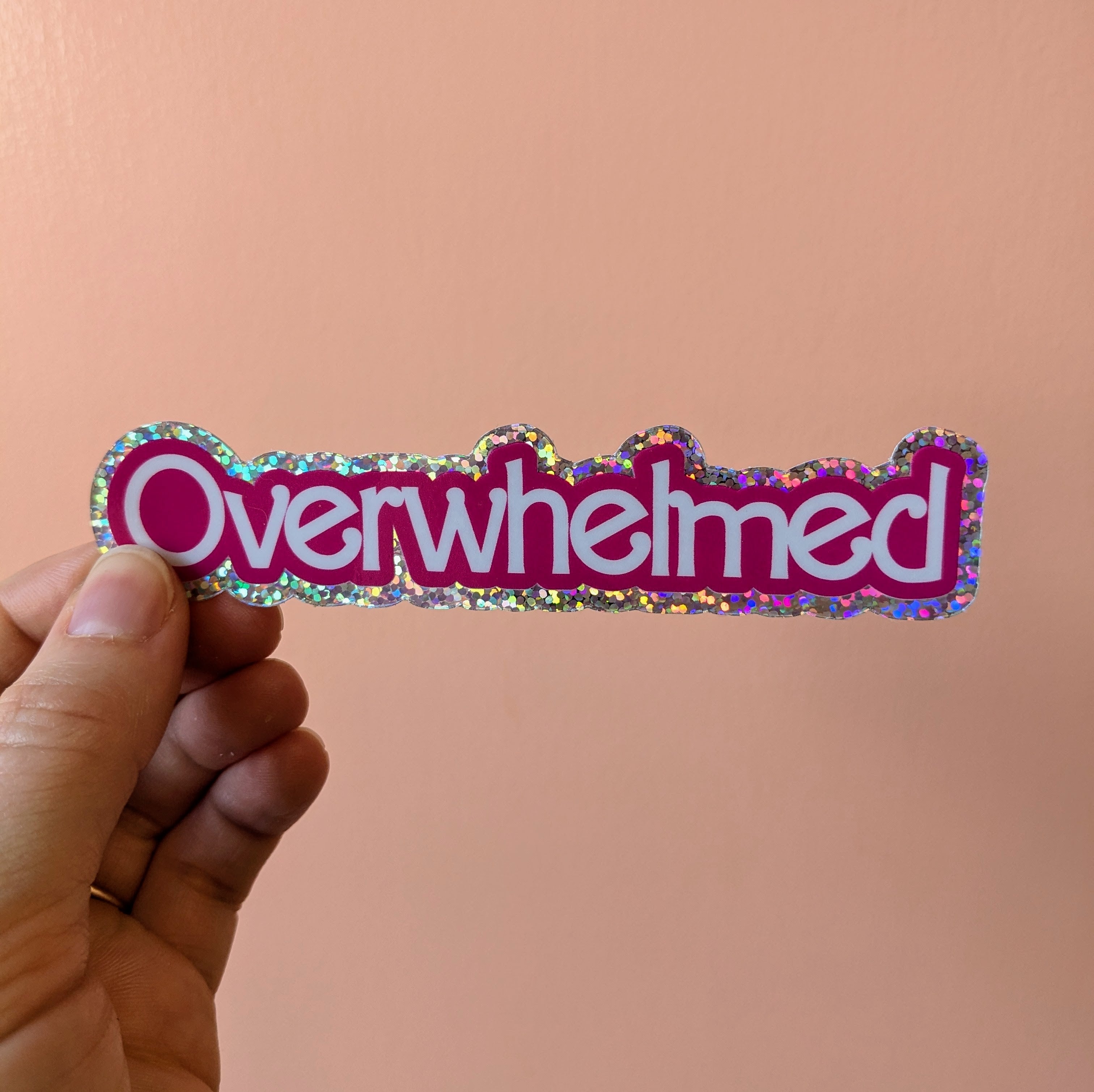 Overwhelmed Sticker – Ghost Poppy