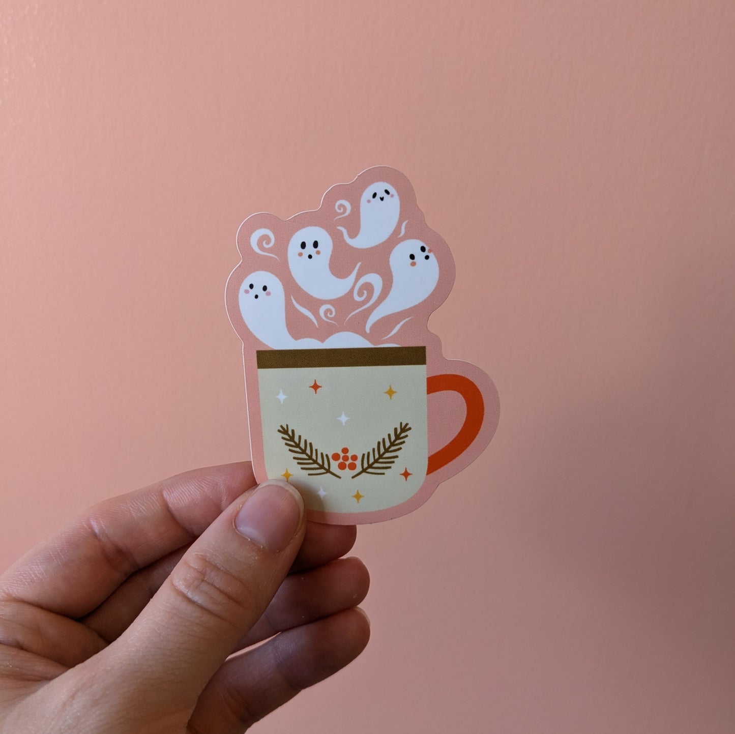 Cup of Ghosts Sticker