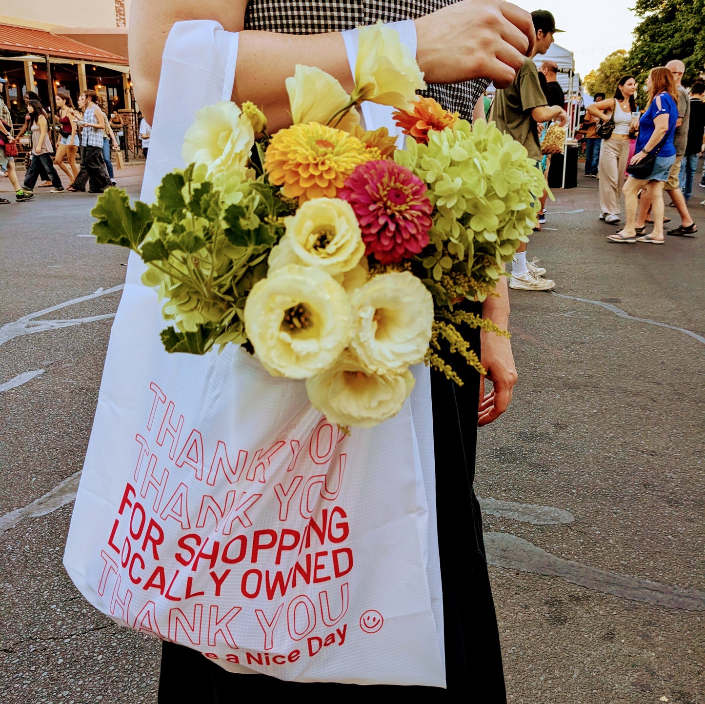 Thank You For Shopping Local Reusable Tote Bag