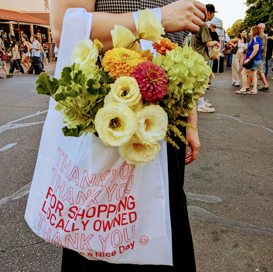 Thank You For Shopping Local Reusable Tote Bag