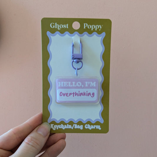 Overthinking Keychain + Bag Charm