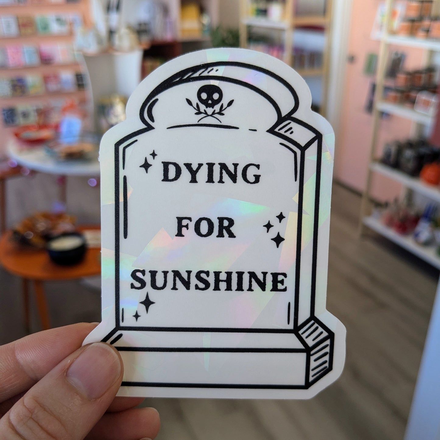 Tombstone Suncatcher Sticker
