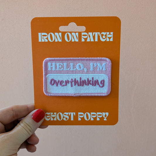 Overthinking Iron On Patch